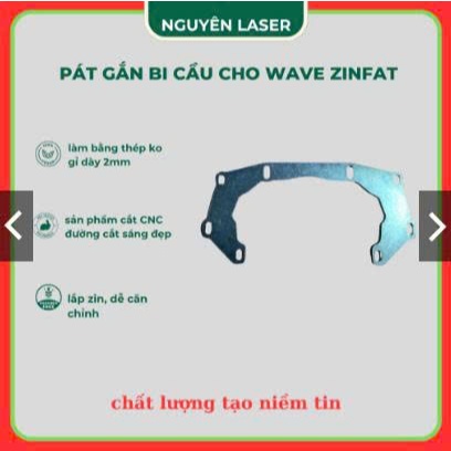 Pat gắn đèn bi cầu led cho xe Wave pha Zipat suruma