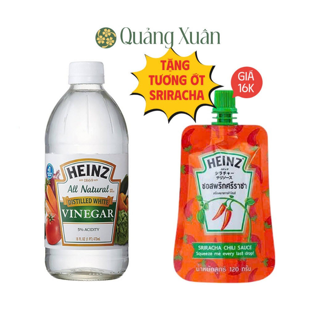 [HSD: 11/2026] Giấm Trắng HEINZ 473ml (Chai Nhựa Mới)