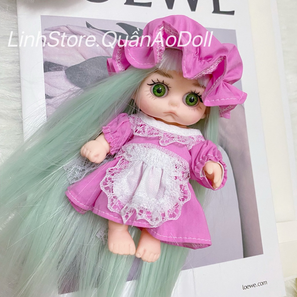 [QUẦN ÁO DOLL] VÁY LOLITA THIẾT KẾ TẠP DỀ PHỐI REN CHO BÉ GÁI DOLL 5IN