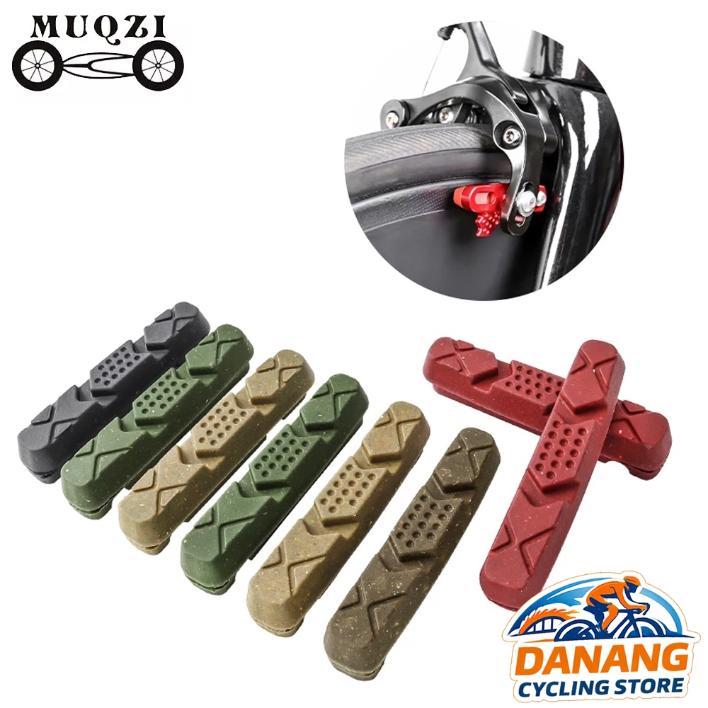 Cặp Gôm Phanh Xe Đạp MUQZI Dùng Cho Vành Carbon – 2 Gôm Phanh – Bám Tốt, Ít Mòn