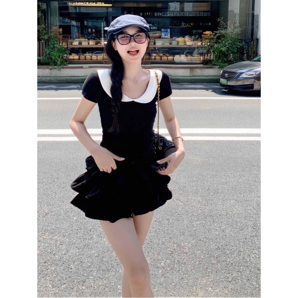 SET ÁO CỔ SEN PHỐI MIX CV 3 TẦNG