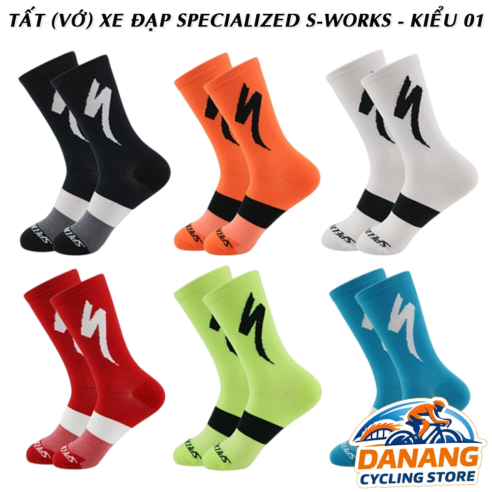 Tất (Vớ) Đi Xe Đạp Specialized S-Works Cổ Cao – Kiểu 01 – Thoáng Khí, Ôm Chân