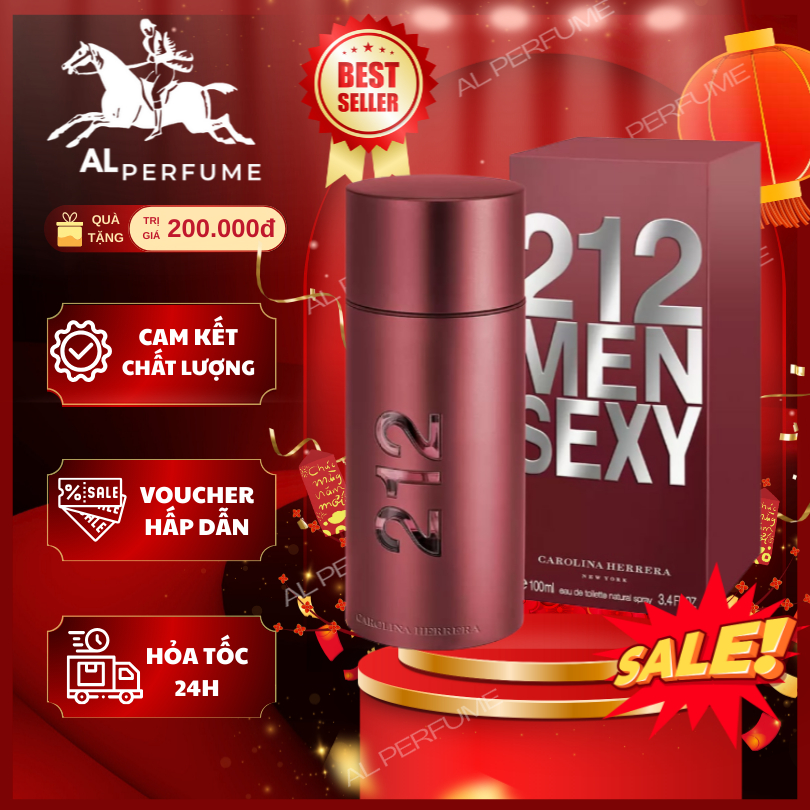 [𝐅𝐔𝐋𝐋 𝐁𝐎𝐗]  Nước Hoa Nam 𝐒𝐞𝐱𝐲 𝐌𝐞𝐧 𝟐𝟏𝟐 Full Box 100ml Đàn Ông Quyến Rũ.