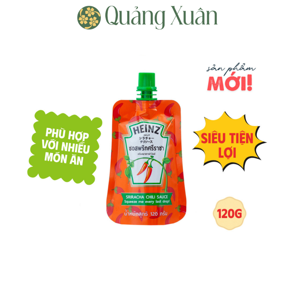 [HSD: 07/2026] Tương ớt Sriracha hiệu Heinz - Heinz Sriracha Chilli Sauce 120g