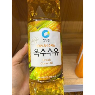 Dầu ngô (dầu bắp) hàn quốc 900ml - 옥수수유
