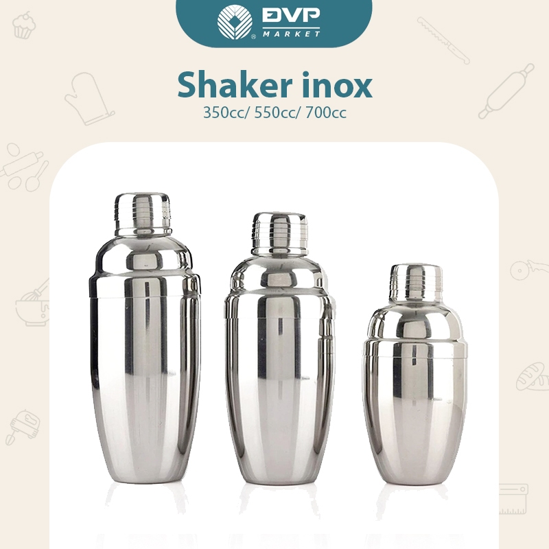 Shaker - Bình lắc pha chế Inox - 350cc/ 550cc/ 700cc