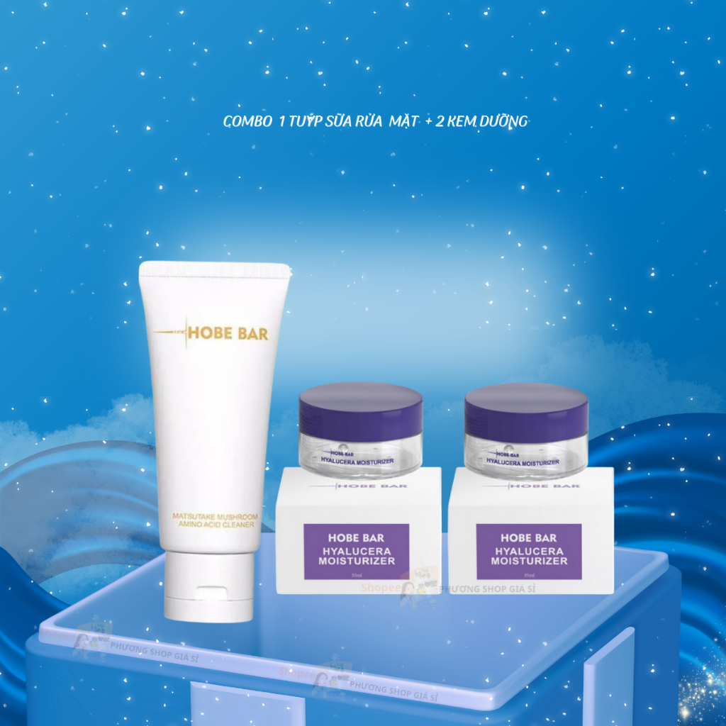 Combo 1 Sữa Rửa Mặt + 2 Hộp Kem Dưỡng Hobebar