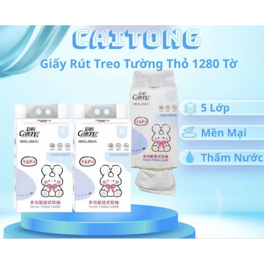Giấy rút treo tường Caitong 1280 tờ