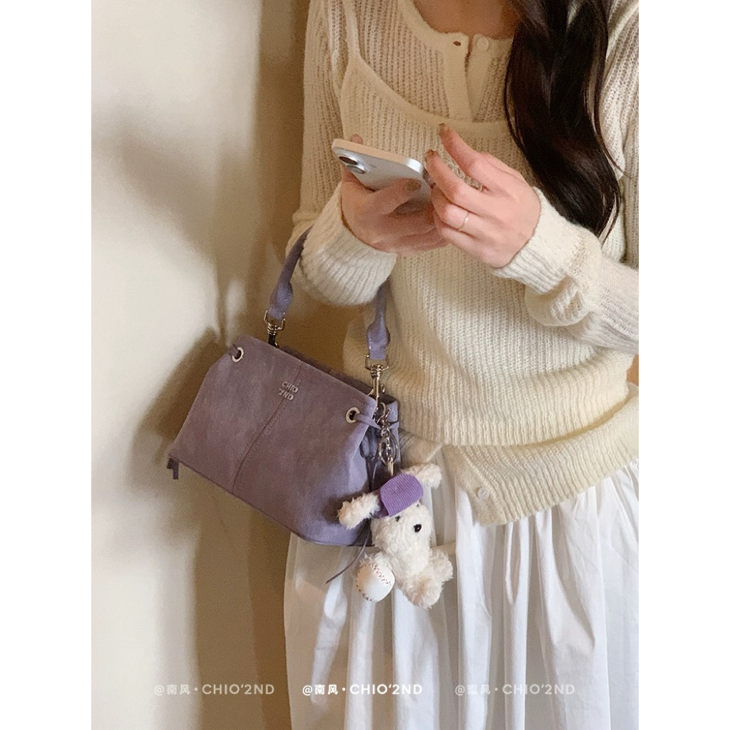 Túi xách Chio2nd Spring Mountain Valley dành cho nữ, kiểu dáng mới năm 2026, màu tím, kiểu dáng đơn 