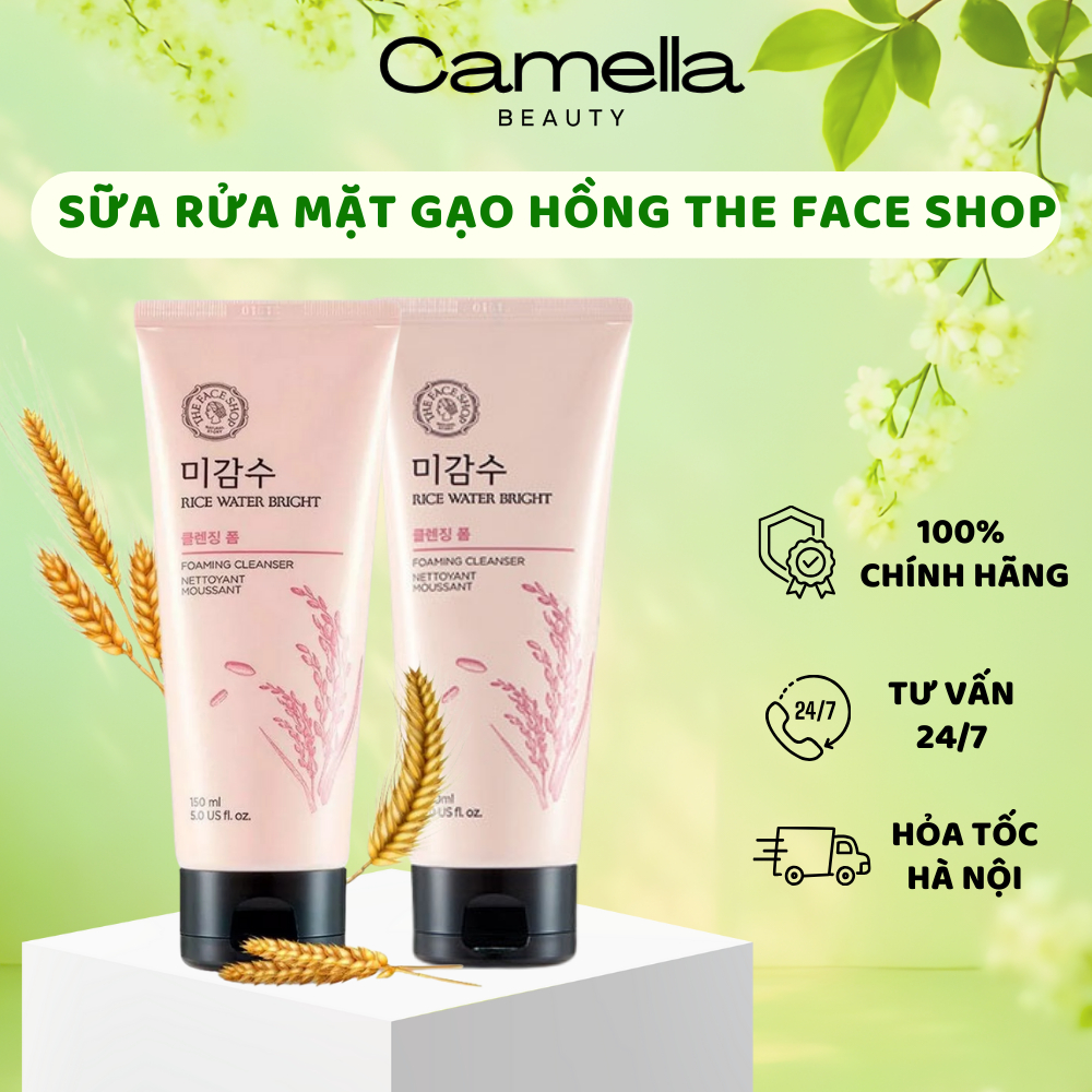Sữa Rửa Mặt Gạo Hồng The Face Shop Hàn Quốc 150ml- Camella Beauty