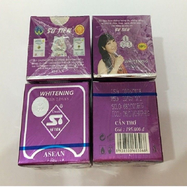 Kem Sứ Tiên Dưỡng Trắng Da, Chống Nắng Màu Tím 10g