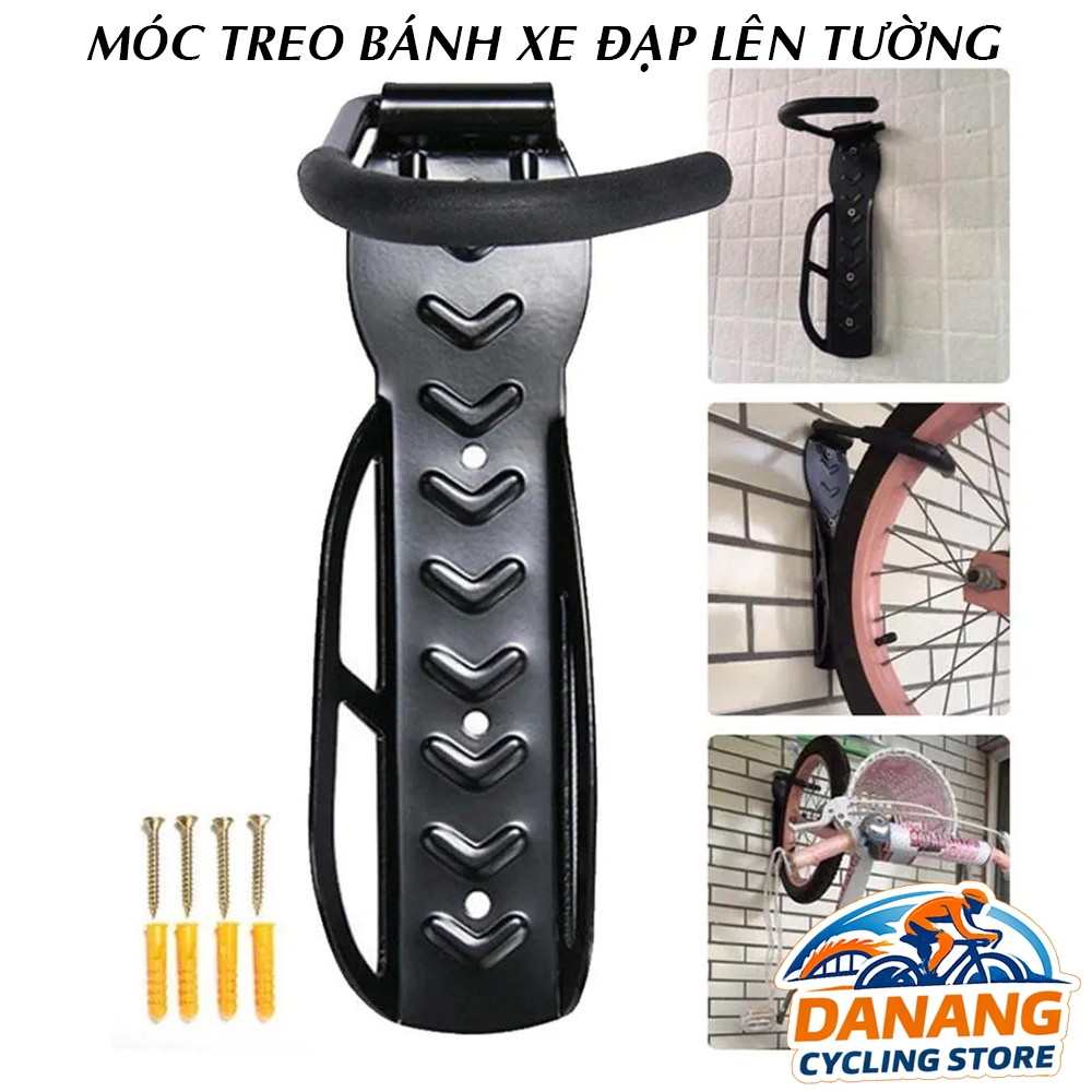 Móc Treo Bánh Xe Đạp Gắn Tường Màu Đen – Treo Chắc Chắn, Dễ Lắp