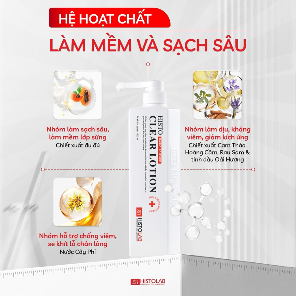 Ủ mụn histolab clear lotion 1.2L