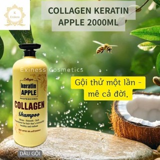 Dầu gội xả collagen keratin apple 2000ml hương thơm mềm mượt ,mọc tóc,giá sỉ chuyên salon spa