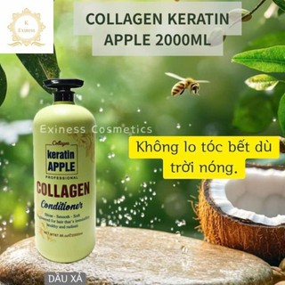 Dầu gội xả collagen keratin apple 2000ml hương thơm mềm mượt ,mọc tóc,giá sỉ chuyên salon spa