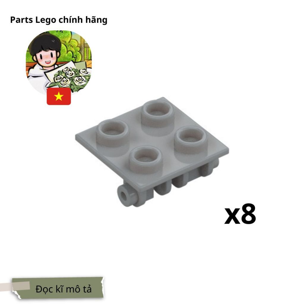 Mảnh LEGO - 8 mảnh khớp lắp ghép xám nhạt chính hãng - mã : 6134 .