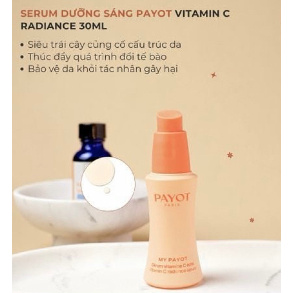 (ĐMN) Payot - My Payot Vitamin C Radiance Serum tinh chất 4% vitamin dưỡng sáng rạng rỡ