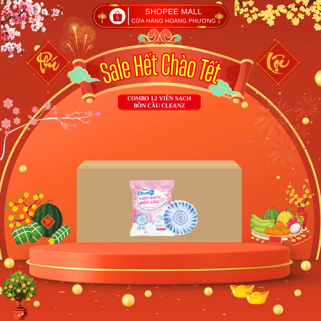 12 Viên sạch bồn cầu CleanZ chai thả bồn cầu sạch khuẩn sạch mảng bám khử mùi diệt vi khuẩn toilet