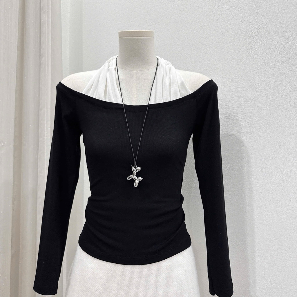 [A0.299] Áo Thiết Kế Thun Zip Phối Xoắn Cổ Siêu Xinh | BigBuy360 - bigbuy360.vn