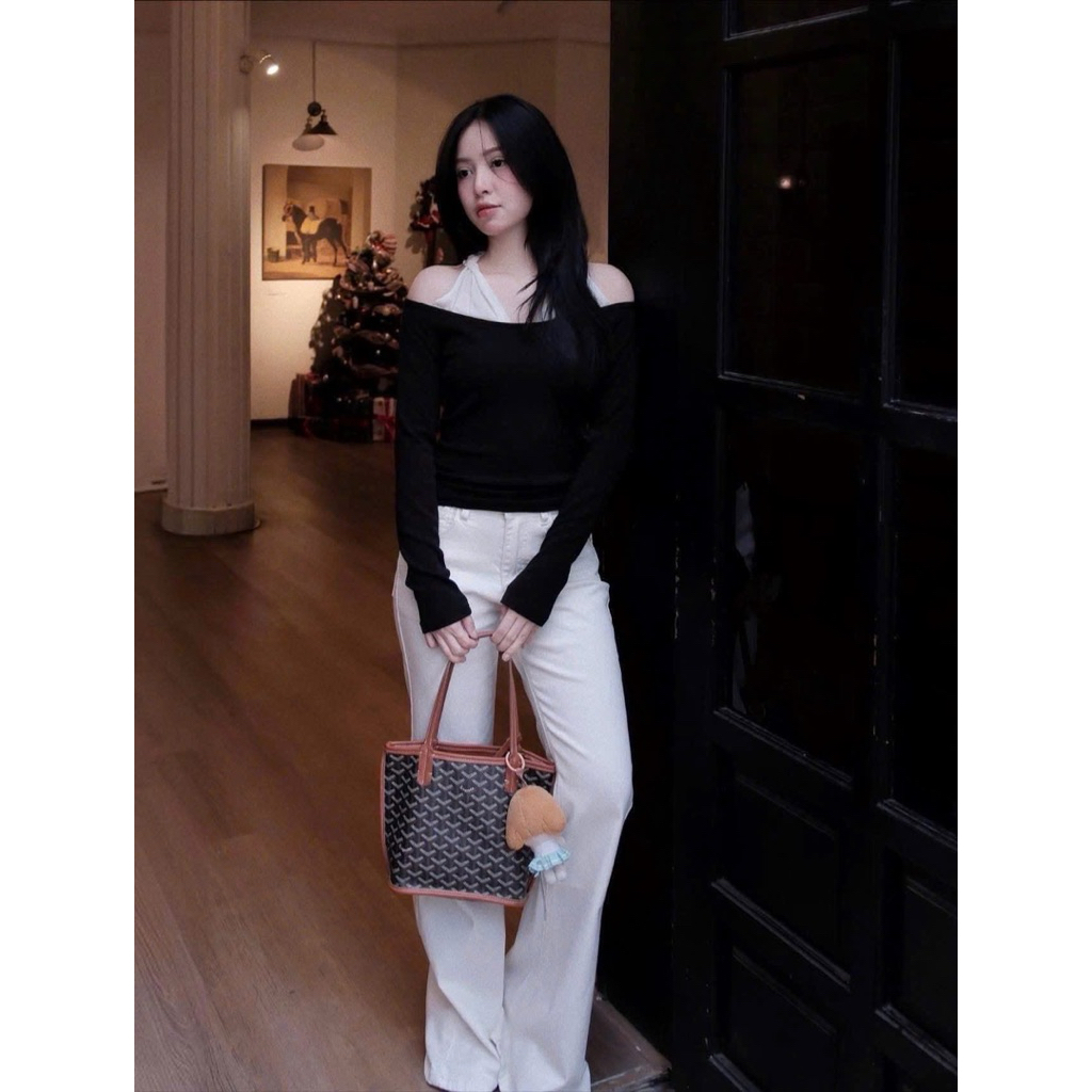 [A0.299] Áo Thiết Kế Thun Zip Phối Xoắn Cổ Siêu Xinh | BigBuy360 - bigbuy360.vn