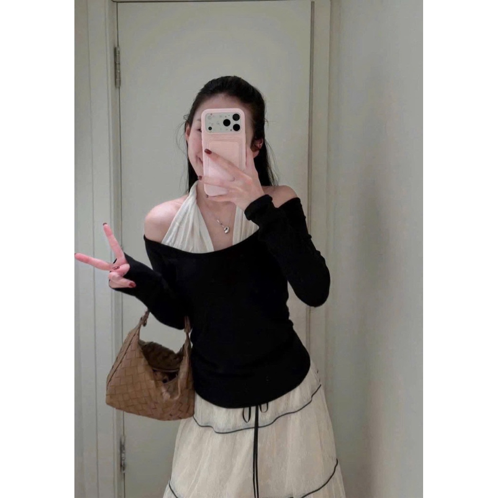 [A0.299] Áo Thiết Kế Thun Zip Phối Xoắn Cổ Siêu Xinh | BigBuy360 - bigbuy360.vn