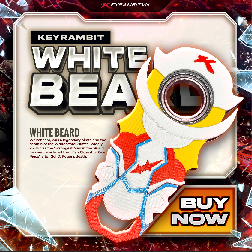 [ONE PIECE] Keyrambit Râu Trắng - Father of the Sea - Keyrambitvn - Móc Khoá Xả Stress