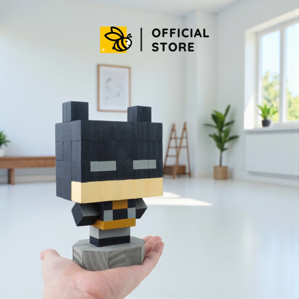 Mô Hình Siêu Anh Hùng DC Comic Batman (Người Dơi), Superman (Siêu Nhân), Joker - Làm Thủ Công Gỗ, DC