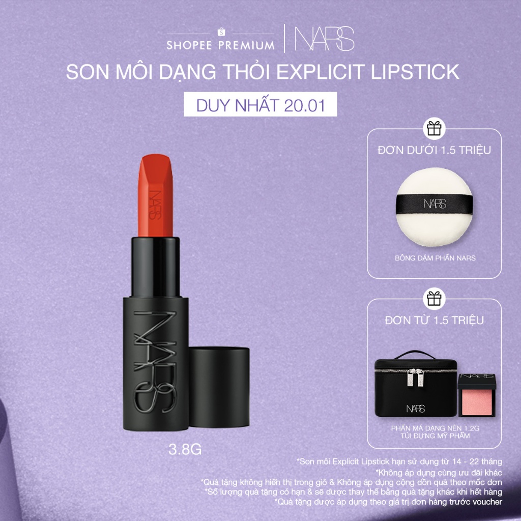 Son môi dạng thỏi NARS Explicit Lipstick 3.8g