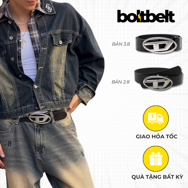 Thắt lưng nam nữ logo chữ D dây nịt phối đồ phong cách Y2K - BOLTBELT