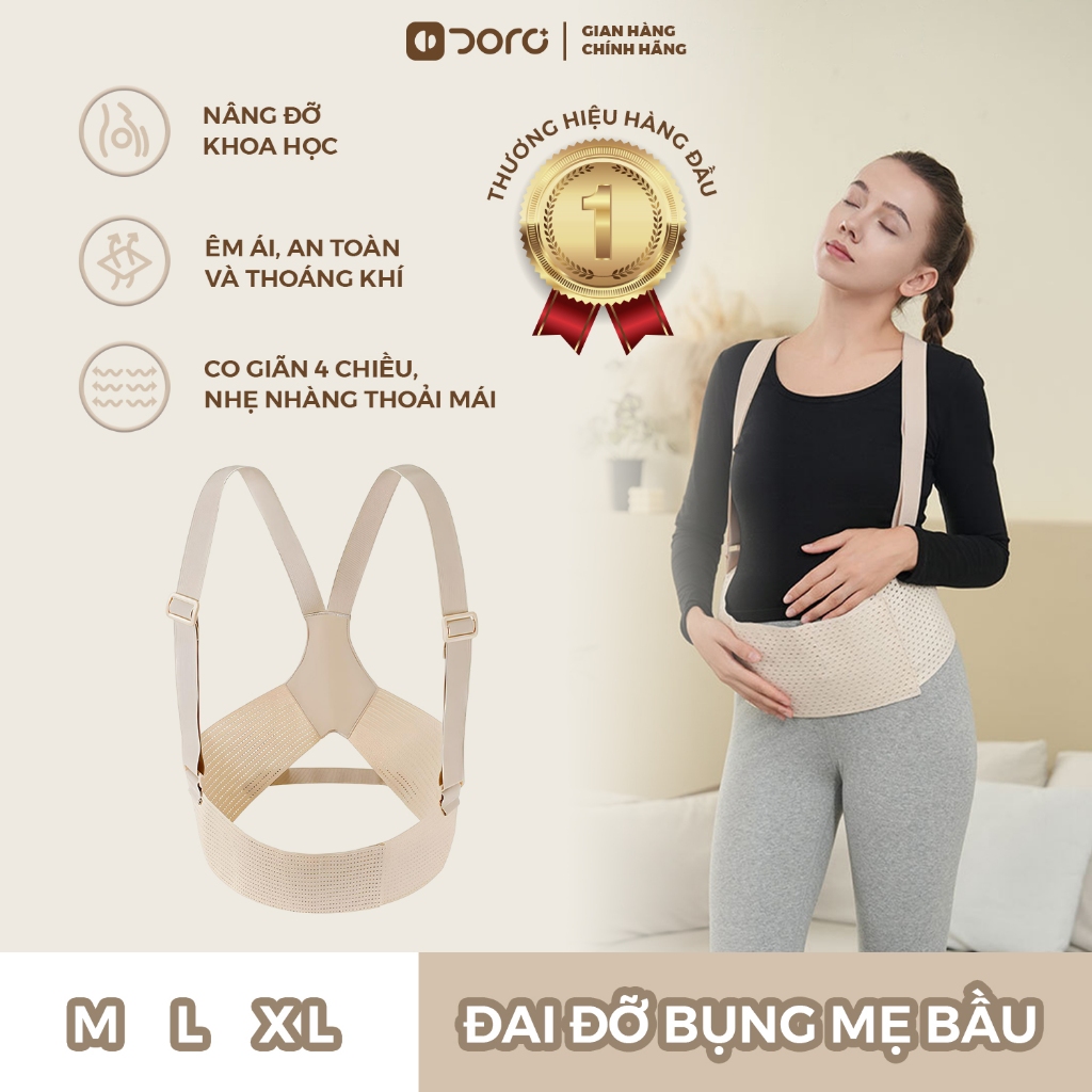 Đai Nâng Bụng Bầu DOROPLUS Đai Chuyên Dụng Cho Bà Bầu Thoáng Khí, Co Giãn Tốt, Giảm Đau Lưng, Hỗ Trợ Thai Sản