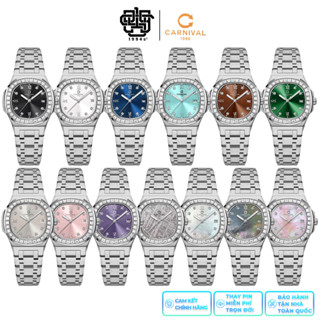 Đồng Hồ Nữ CARNIVAL 8160L2-VT Viền Đá Hàng Chính Hãng