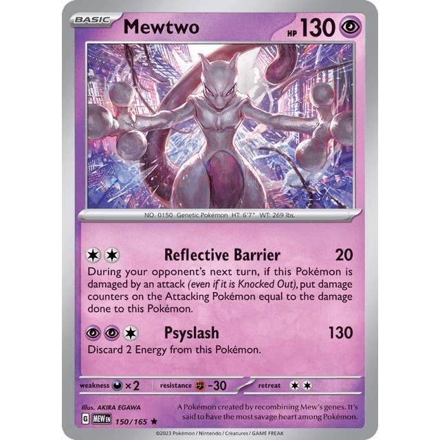 [Thẻ bài Pokemon EN] Mewtwo 150/165 Pokémon 151 (MEW)