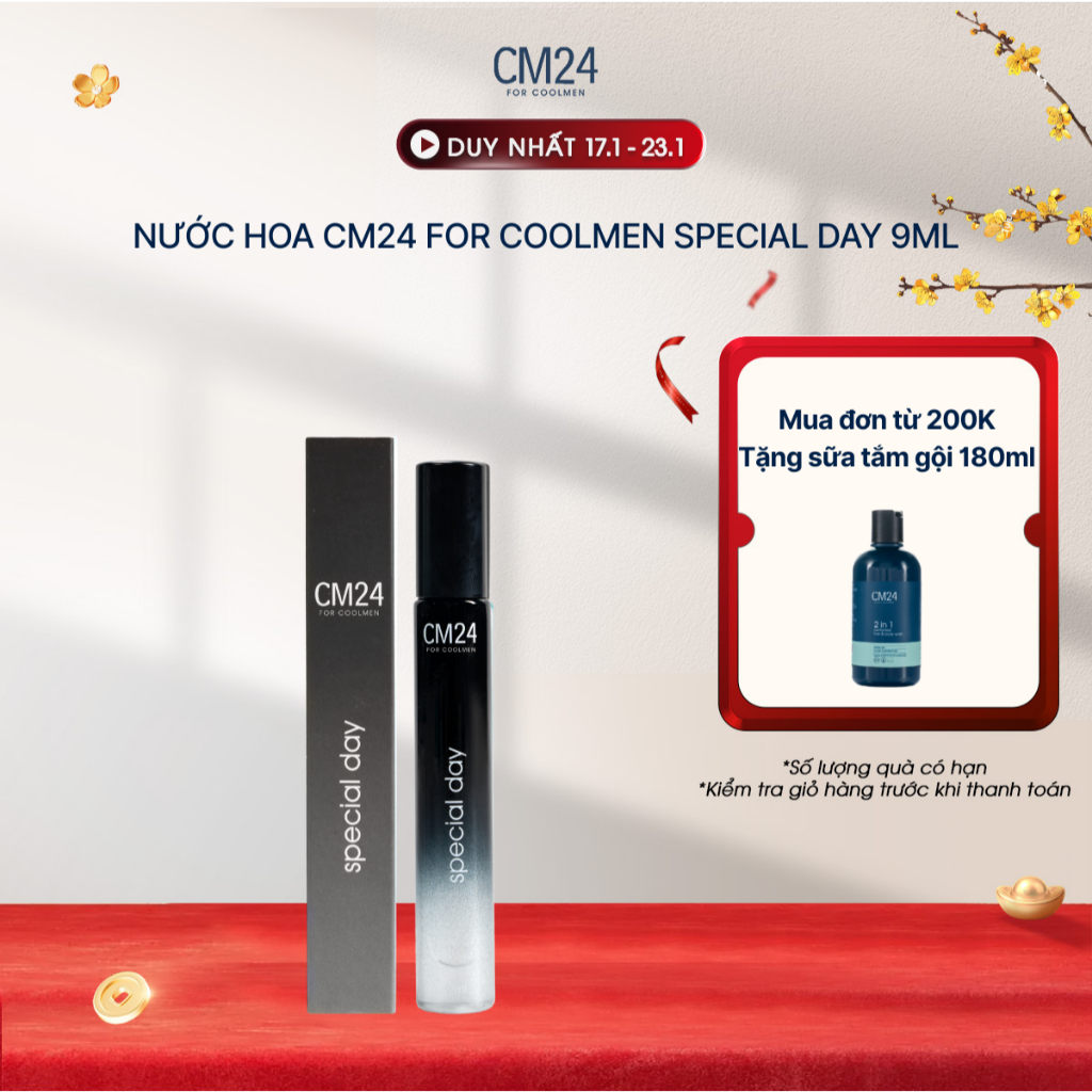 Nước Hoa Nam CM24 for Coolmen Special Day Ngọt Ngào Nam Tính 3 Tầng Hương Thơm 9ml