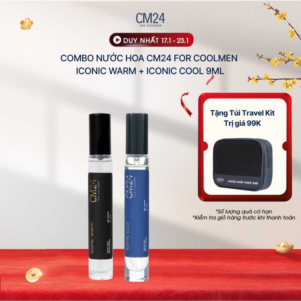 Combo 2 nước hoa nam CM24 for Coolmen Iconic 9ml