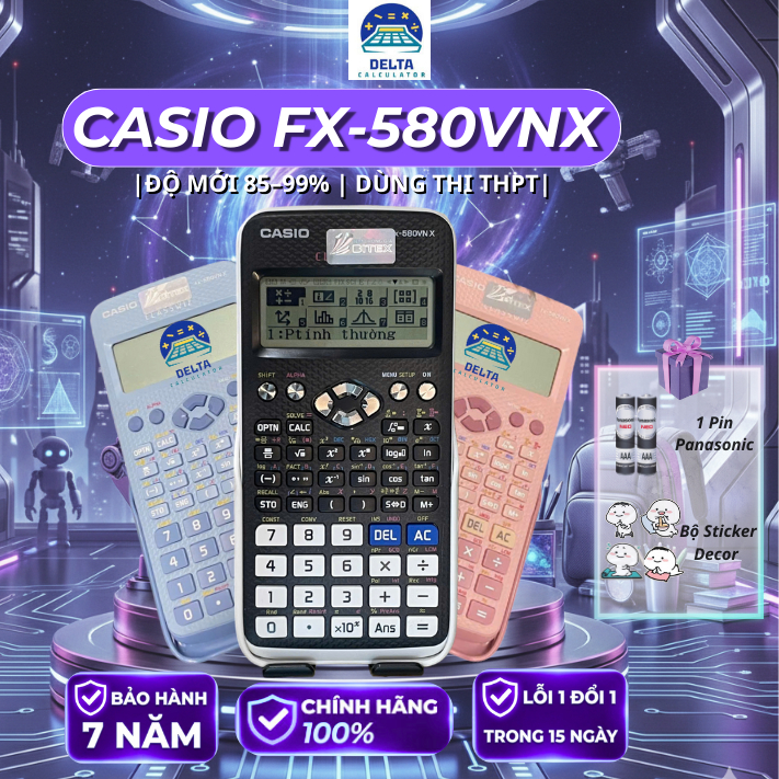 [CHÍNH HÃNG] Casio FX-580VNX Cũ Đẹp 90–95% | Test Kỹ | Bảo Hành | Thi THPT