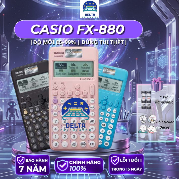 [CHÍNH HÃNG] Casio FX-880BTG Cũ Đẹp 90–95% | Test Kỹ | Bảo Hành | Thi THPT