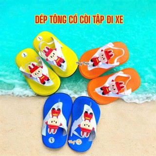 KEN02: Dép tông kẹp xốp LABUBU tập đi xe cho bé dưới 1 tuổi, có kèn kêu chíp chíp