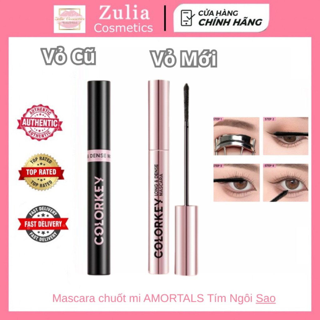 [COLORKEY] Mascara/Chuốt Mi Colorkey Vỏ Đen Chuốt Mi Dài, Tơi Tự Nhiên, 4.5g