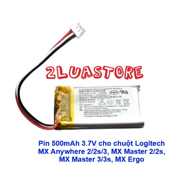 Pin sạc chuột Logitech MX Master 3 3S 2S MX Anywhere 2S pin 500mAh