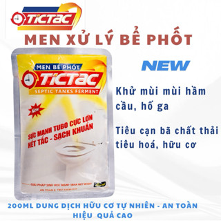 Men Vi Sinh Xử Lý Bể Phốt TICTAC - Tiêu Hầm Cầu - Khử Mùi Hôi (THỂ DUNG DỊCH 200ml) CHẤT LƯỢNG CAO