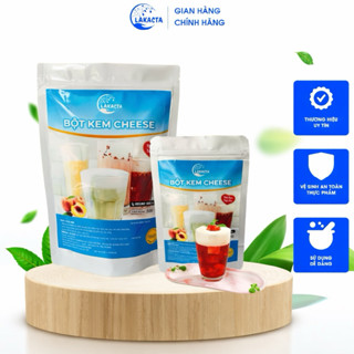 Bột kem cheese LAKACTA -lớp kem phomai ngọt thơm sánh mịn trên ly đồ uống và làm bánh cheesecake,...