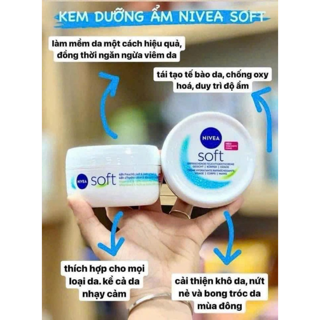kem dưỡng ẩm Nivea Soft Đức