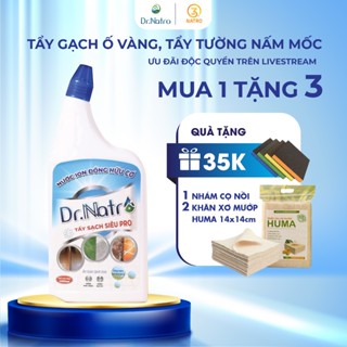 Tẩy gạch ố vàng, mốc tường, rỉ sét nền gạch, cặn canxi kính, tẩy rong rêu, bồn cầu ố vàng Dr Natro