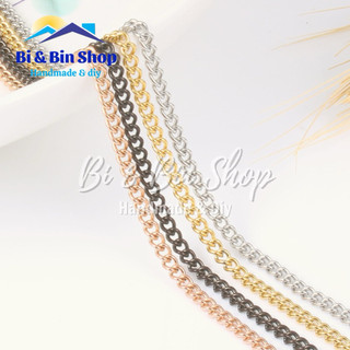 2 Mét Dây Xích Mắc Vặn Thừng Làm Trâm Cài Cổ Trang, Làm Trang Sức Handmade
