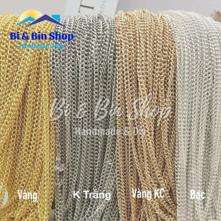 2 Mét Dây Xích Mắc Vặn Thừng Làm Trâm Cài Cổ Trang, Làm Trang Sức Handmade