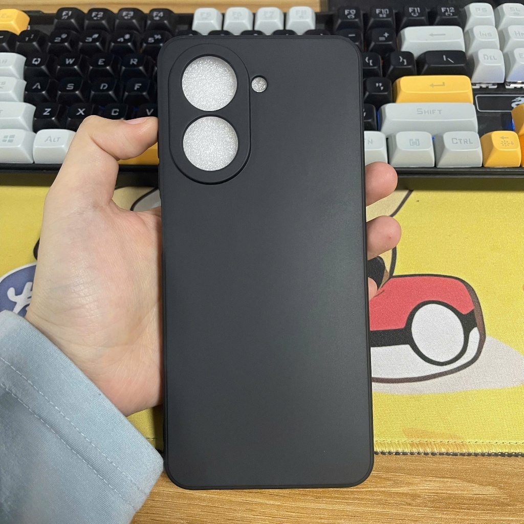 Ốp lưng Redmi A5 cạnh vuông tpu đen bảo vệ cam điện thoại vỏ bao dt sharkcase