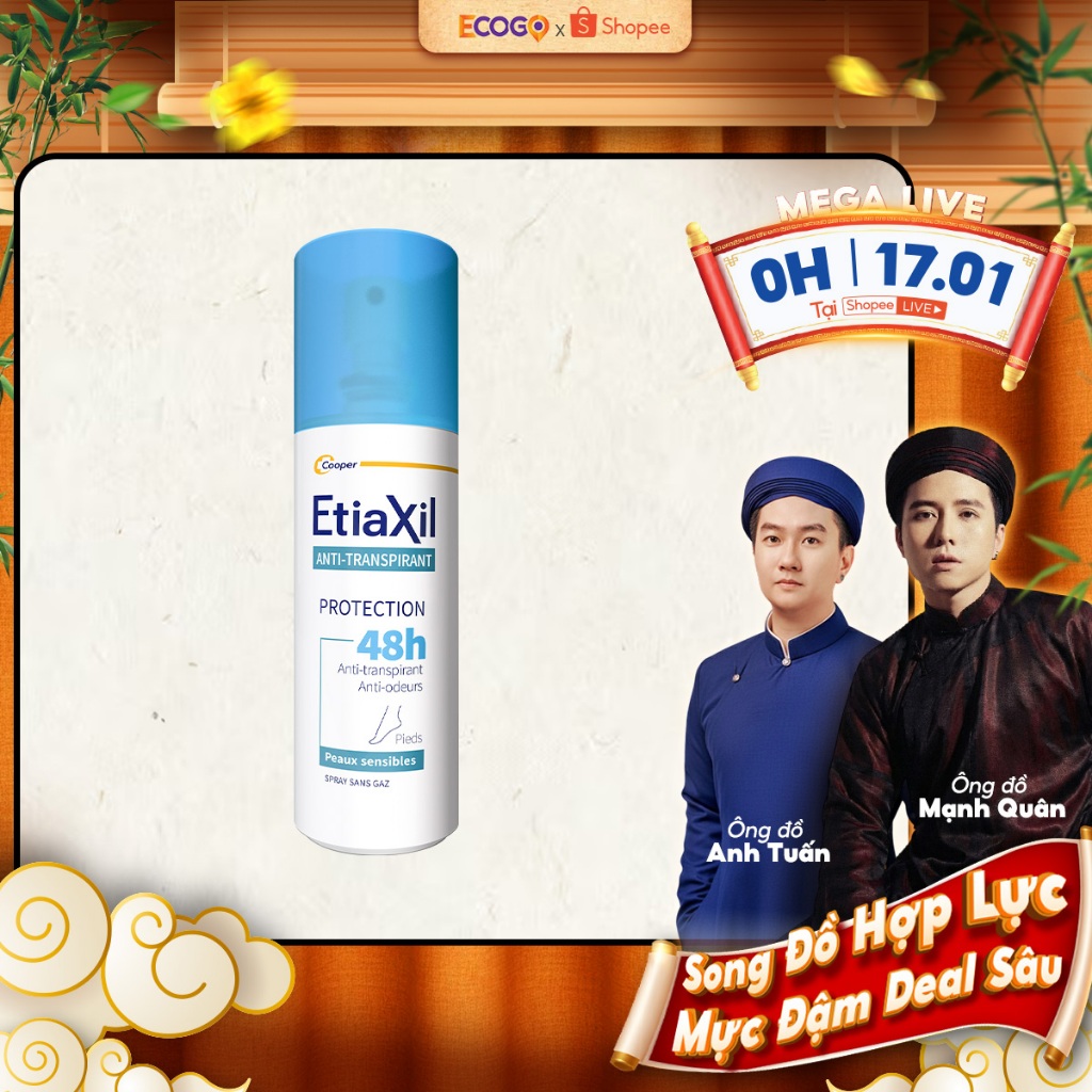 [ETIAXIL] Xịt Khử Mùi Chân Etiaxil Bảo Vệ Kép 100ml