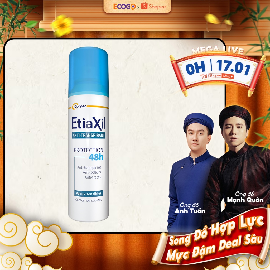 [ETIAXIL] Xịt Khử Mùi Toàn Thân Etiaxil Bảo Vệ Kép 150ml