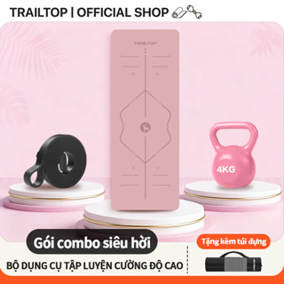 【COD】Trailtop Thảm tập yoga Combo Dây kháng lực tập gym Set 3 dụng cụ tập thể dục cho nữ tập tại nhà - Bộ dụng chân mông