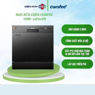 Máy rửa chén thông minh COMFEE CDW-10F60TB Để bàn - Điều khiển Nút nhấn - Sức chứa 12 Bộ